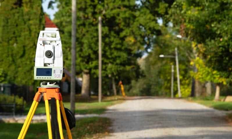 Equipment to survey property lines